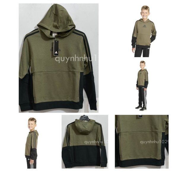 adidas Youth Fleece Hoodie ingreen